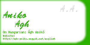 aniko agh business card
